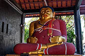 Chiang Mai - The Wat Chedi Luang, statue representing one Buddhist arahant (saintly person). 